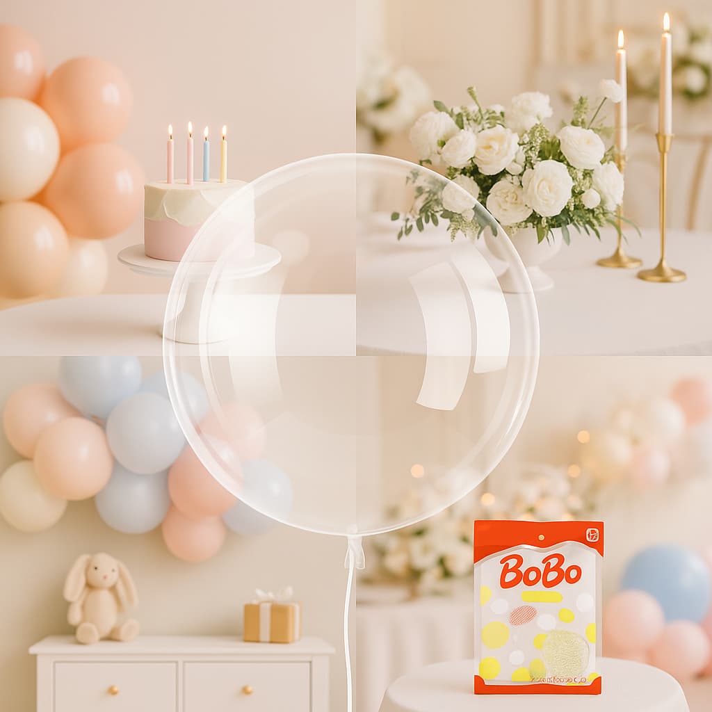 Kit 50 Un Balão Bubble - 10 Polegadas - Cristal Bolha Transparente Festas Decoração