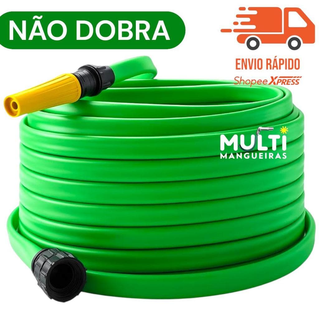 Mangueira Resistente Antitorção e Reforçada Verde para Jardim