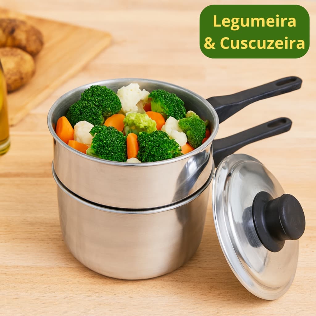 Panelinha 2 Em 1 Cuscuzeiro E Legumeira Cozimento A Vapor CCZ03