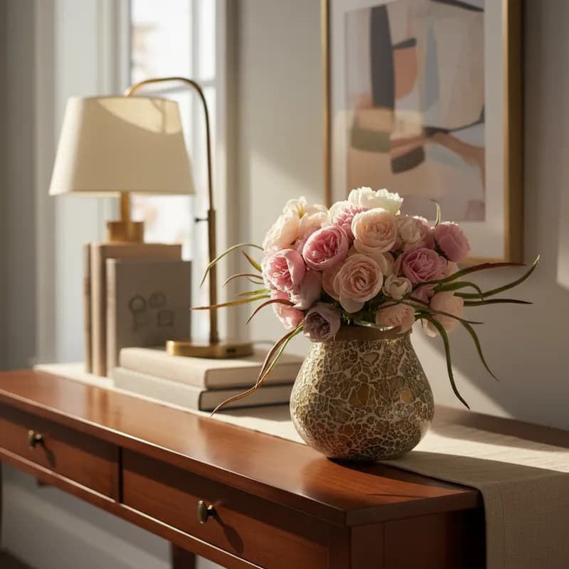 Flores Artificiais Contendo 27 Flores Arranjo Para Decoração De Casa Festa