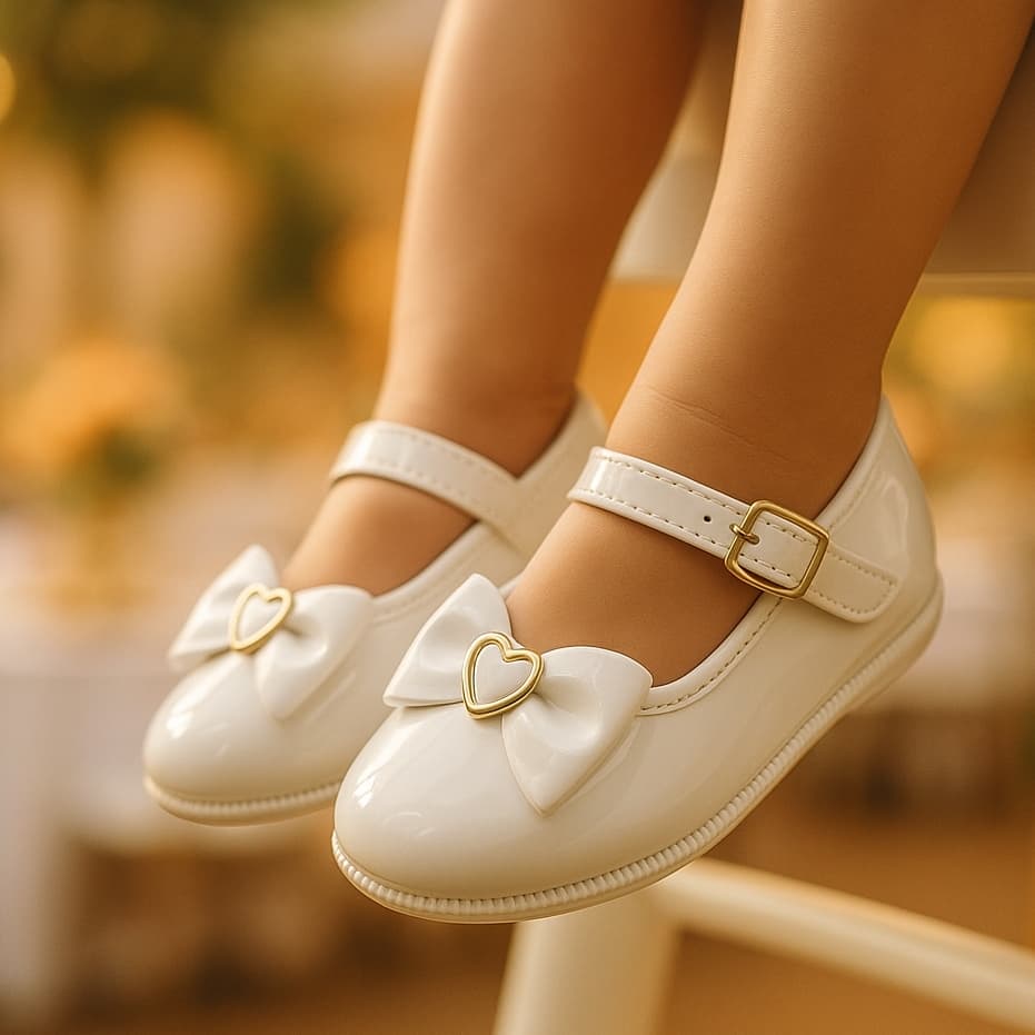Sapatilha Bebê Infantil Feminina Verniz Laço Daminha Festa Batizado Enxoval