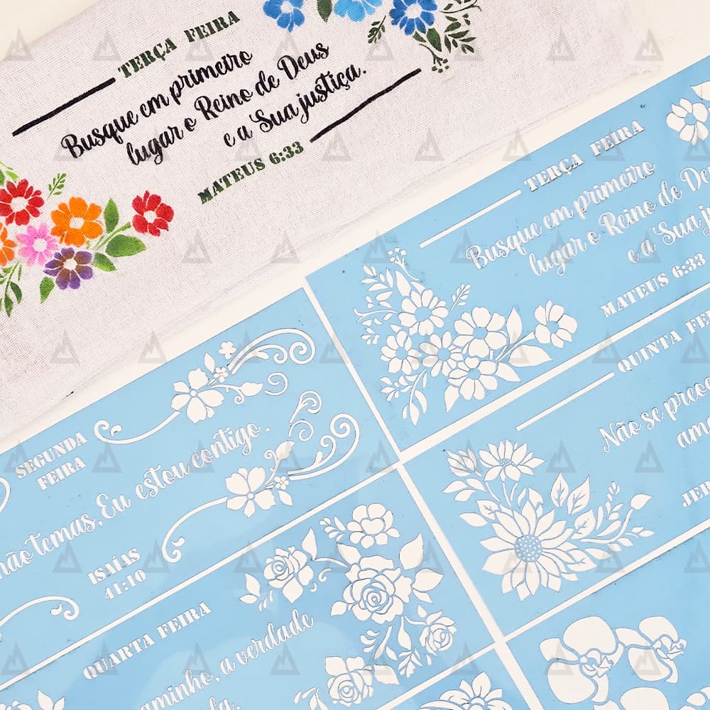 Coleção Semaninha Biblica com 7 Stencils