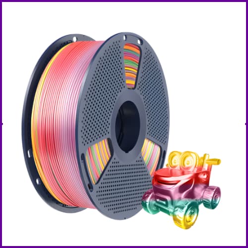 Filamento Impressão 3D Sunlu Pla+ Silk Rainbow Várias Cores 1kg
