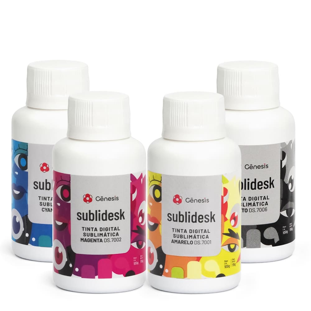 Kit Tinta Sublimática Gênesis 100ml (4 Cores)