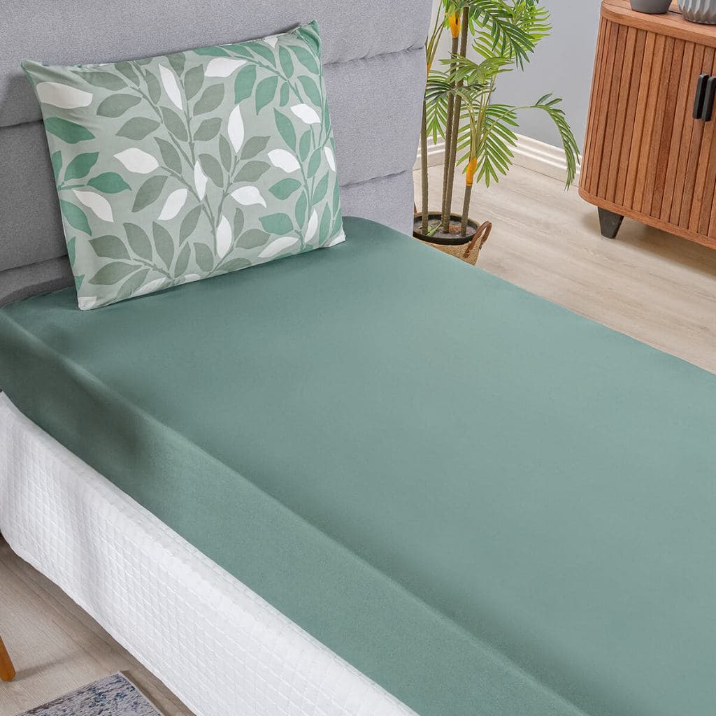 Jogo Lençol Solteiro Percal 400 Fios 2 Pçs Macio Toque Suave