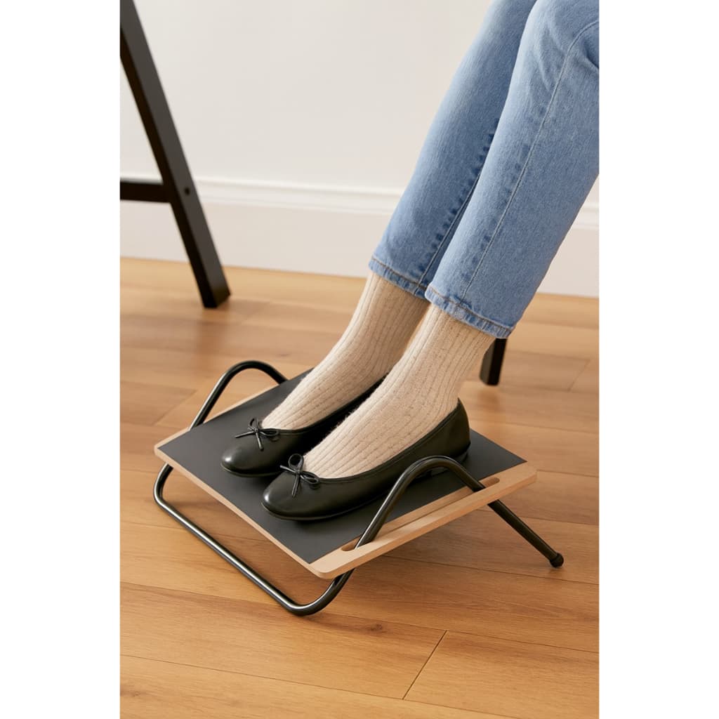 Apoio para os Pés Ergonômico Inclinável Antiderrapante + Brinde