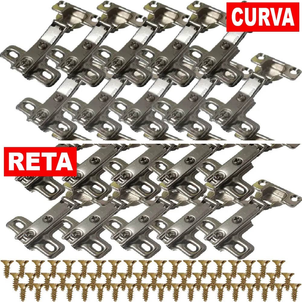 Dobradiça De Pressão Para Armarios E Móveis De 26MM Curva / Reta dobradisa dobradica pequena