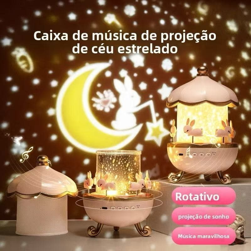 Luz Giratória de Natal Ocean Dream USB – Projeção 360° com 6 Conjuntos de Slides Temáticos
