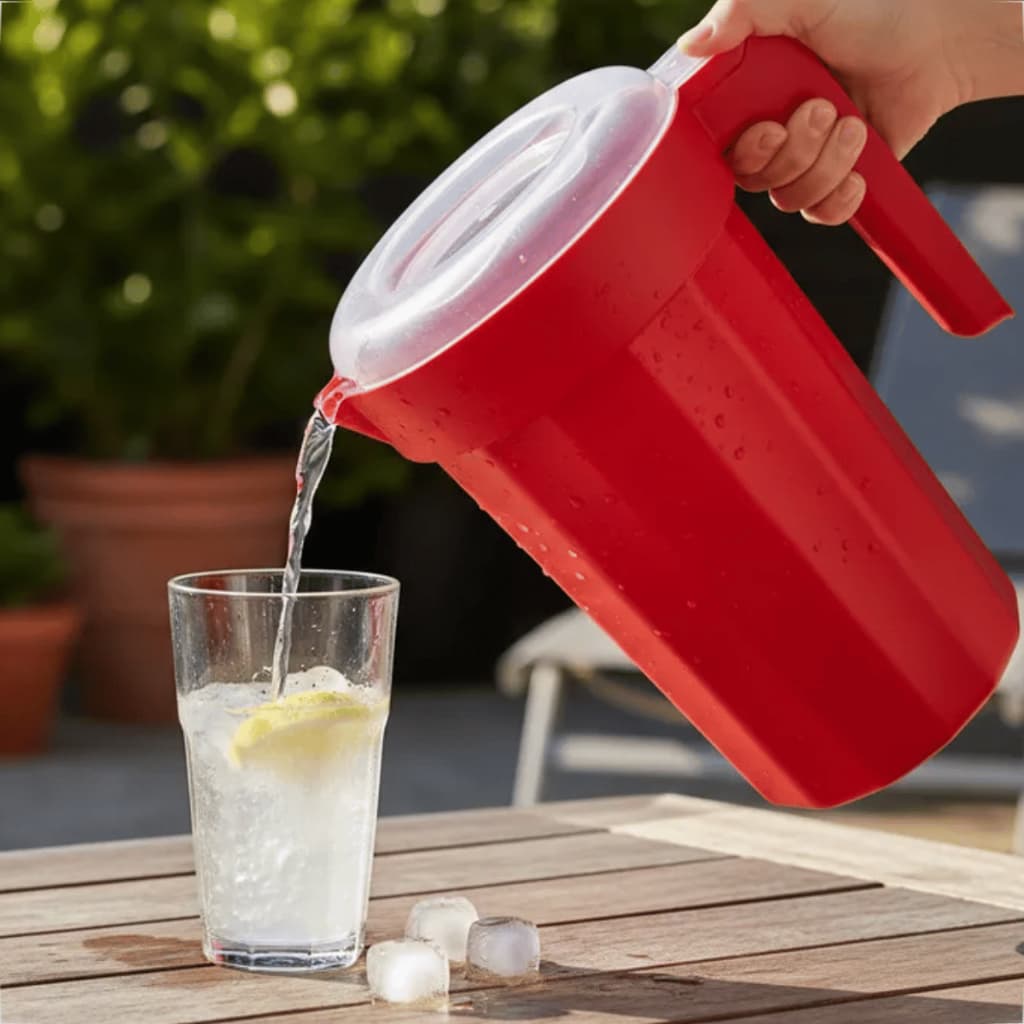 Jarra 2L Plástica Tampa Transparente Ideal Para Cozinha e Geladeira