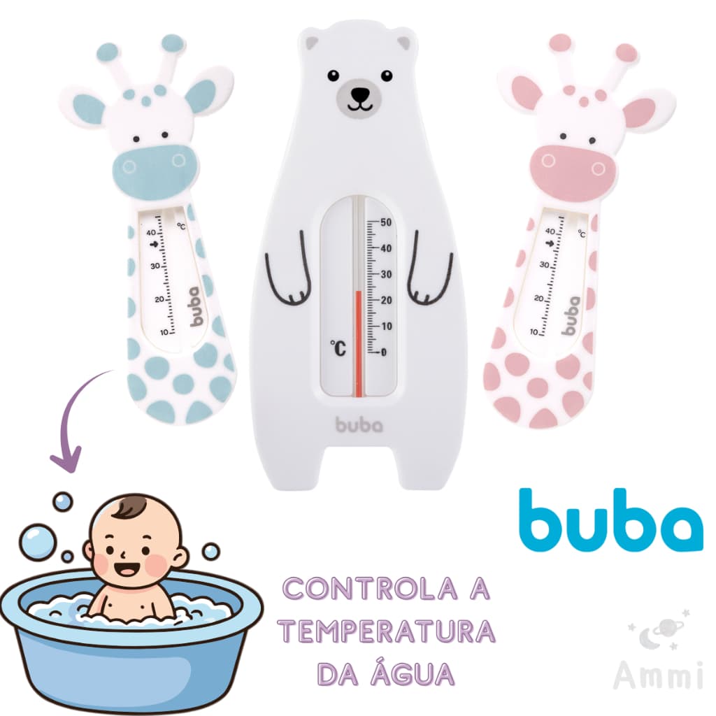 Termômetro de Banheira Buba Mede Temperatura da Agua Banho Bebê