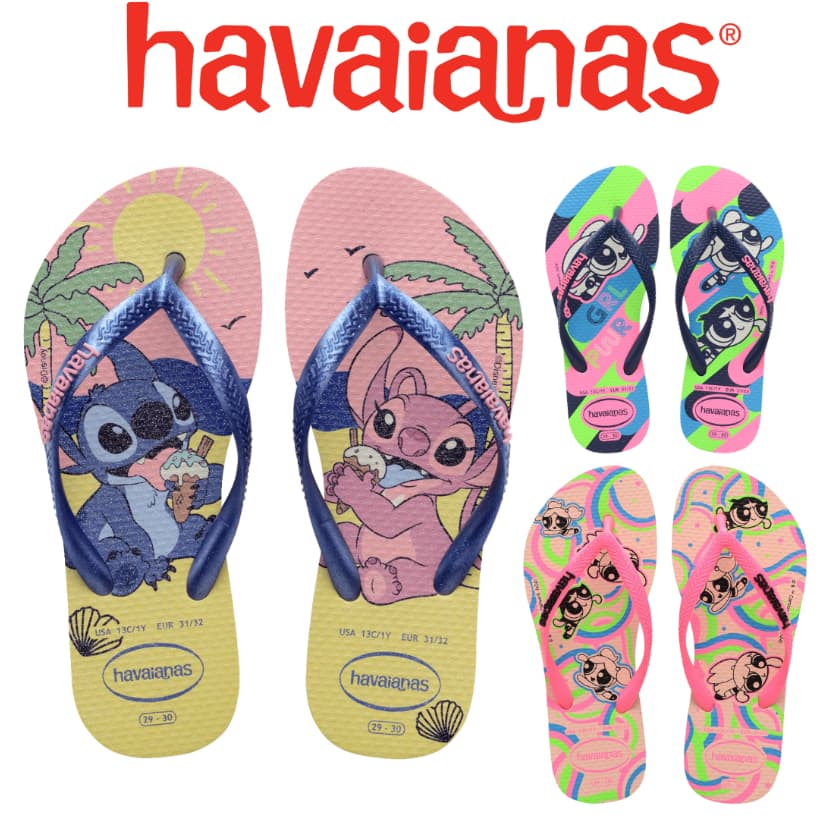 Chinelo Havaianas Infantil Kids Menina Personagens Original