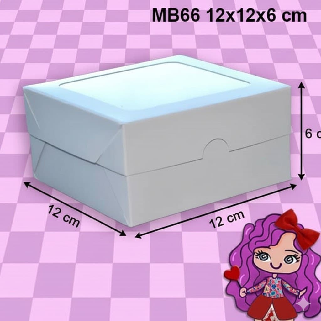 Embalagem MB66 Alta em papel Branco ou Kraft- 12x12x06 cm- Pacotes com 10 unidades