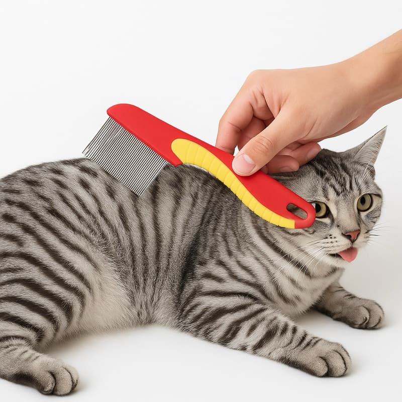 Pente Fino Anti Pulgas Tira Pulgas Carrapatos Remelas Remove Pelos Mortos Cachorro Gato Pet GA-298