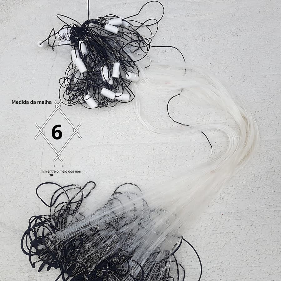 Rede de Pesca Malha 6 (3cm nó a nó) fio 0,30 Alt 2m Para Tucunaré Tilapia Piau Traira ENVIO IMEDIATO