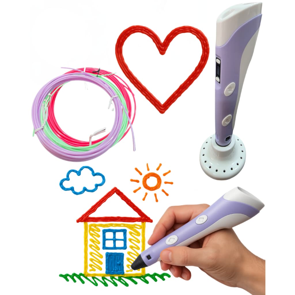 Caneta Impressora 3D Profissional Refil Coloridos Educativo