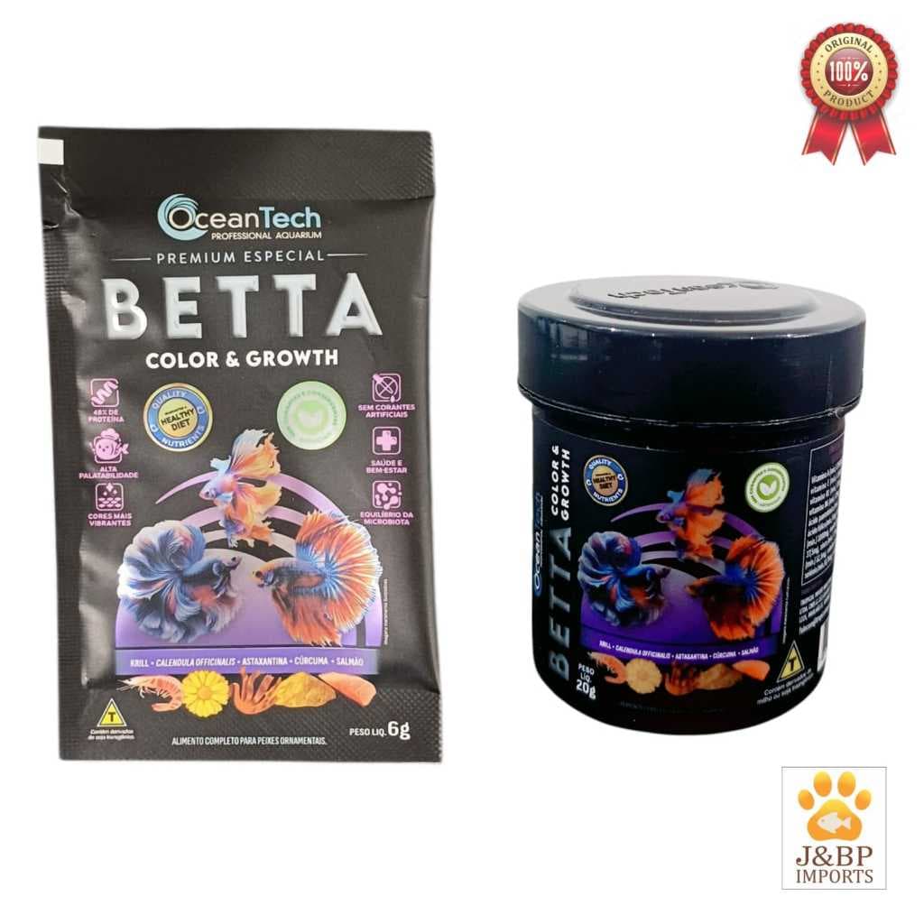Ração Ocean Tech Betta | Peixes Carnívoros | Qualidade Premium | Distribuidor Oficial!