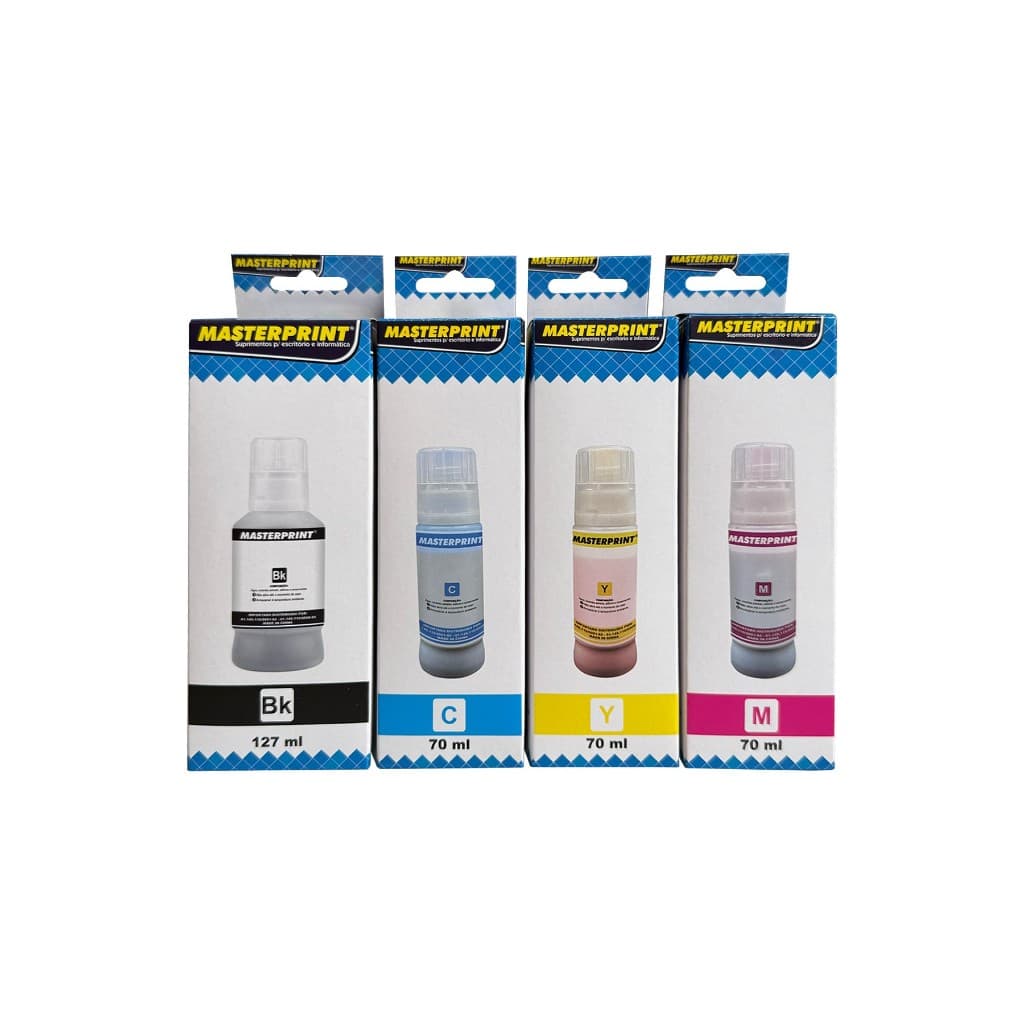 Kit 4 Tinta P/ Uso Epson L3250 L3150 L3210 L3110 T544 504 Preto | Ciano | Magenta | Yellow