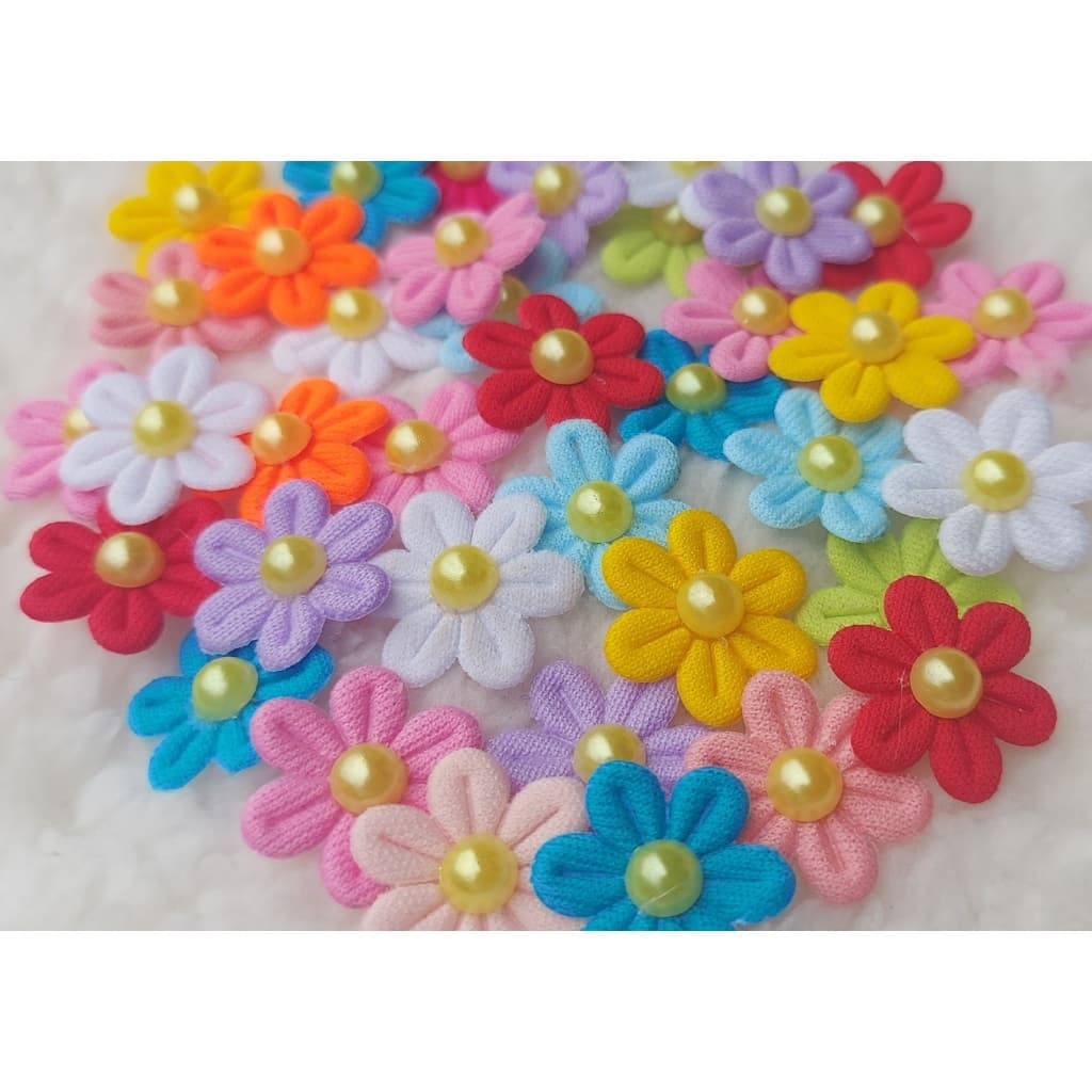 KIT 20 Mini Flor Pet Adesivo ou com elástico Banho e Tosa