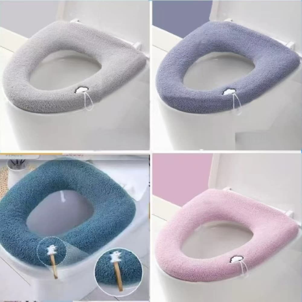 Capa De Assento De Vaso Sanitário Almofada Sanitária Confortável Lavável Para Banheiro