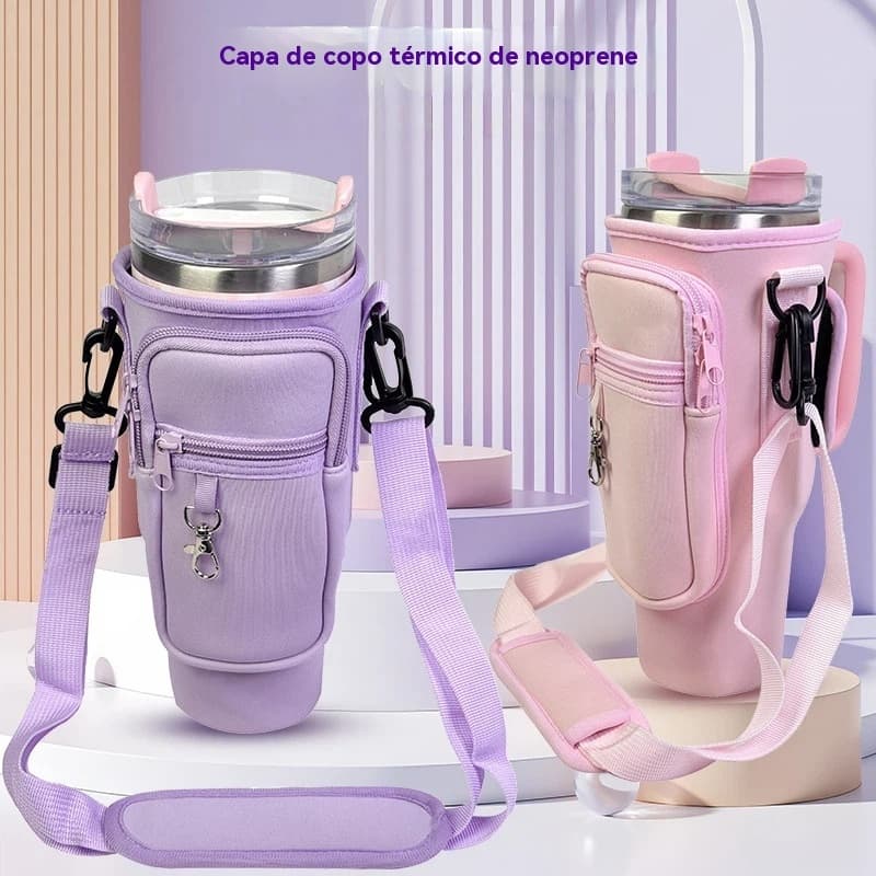 Capa para copos térmicos Com Alça De Ombro Perfeita Para Transporte