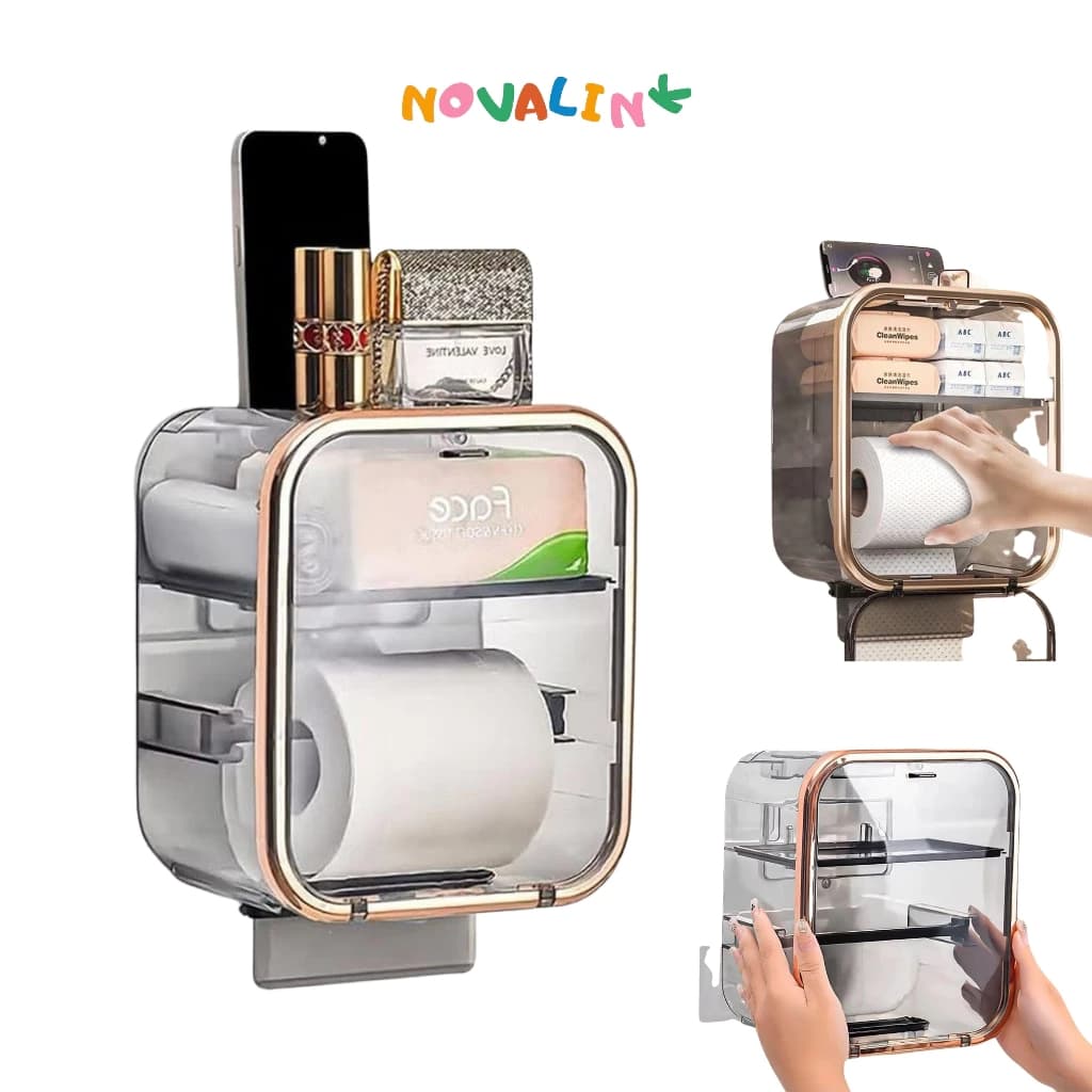 Caixa Armazenamento Banheiro, Especial para Papel Higiênico e Organizador