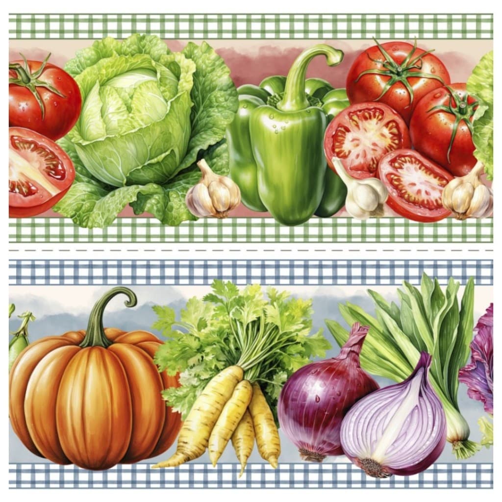 Tricoline Digital Barrado Colheita 100% Algodão 55x150cm Pano de Prato Toalhas Maria Flor