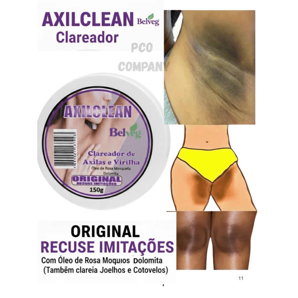 Creme Clareador axilclean Para Axilas , Virilha ,  Bumbum , Joelho..