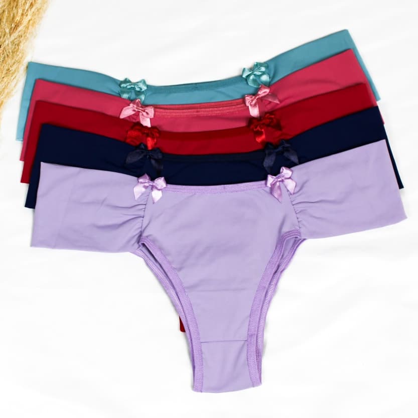 Kit 5 Calcinhas Tanga Pala Larga Conforto Microfibra