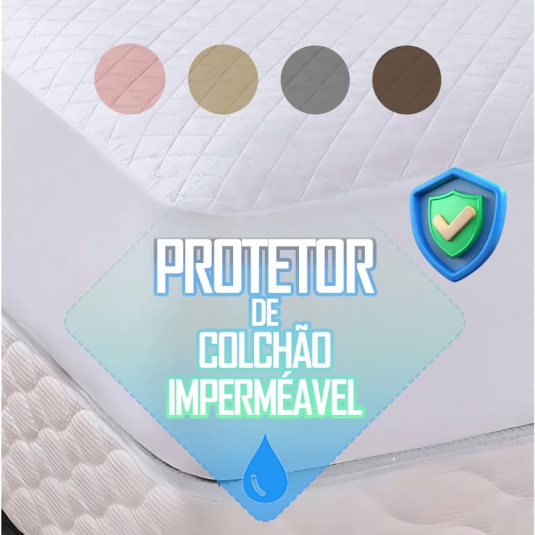 Protetor De Colchão Impermeável Capa De Colchão Matelado Com Elástico - Solteiro Casal Queen King