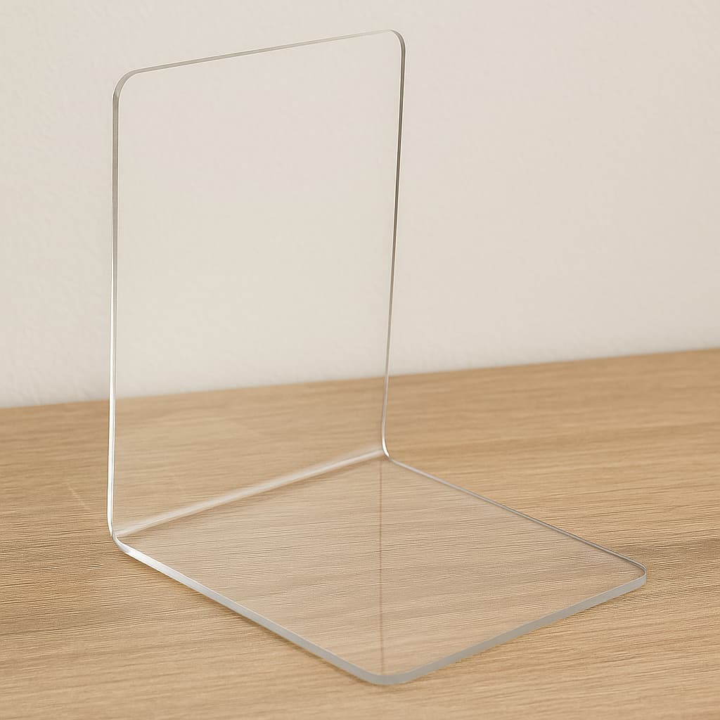 Apoio De Livros Bibliocanto Suporte Lateral Acrílico Cristal Estante Rack Balcão Vitrine