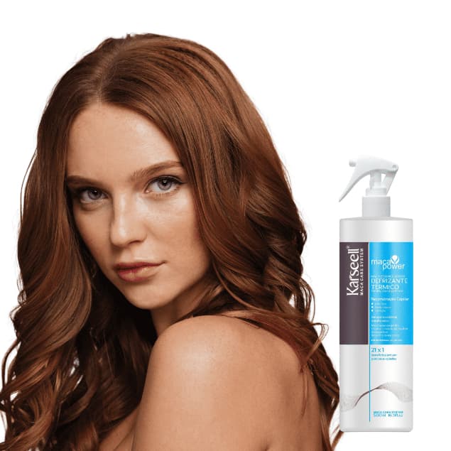 Defrizante Térmico Karseell Maca Power 500ml – Anti-Frizz, Proteção Térmica e Brilho Espelhado