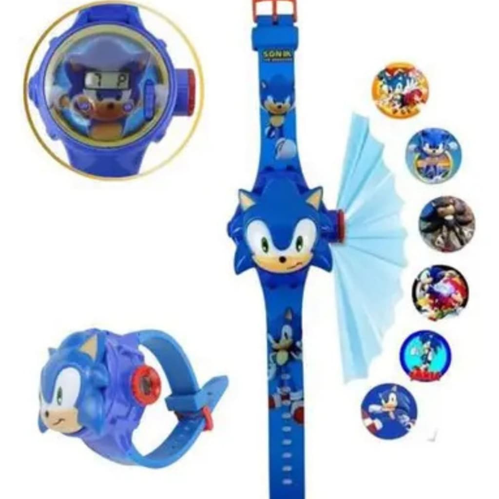 Relógio Infantil Digital Sonic C/ Projetor 6 Imagens