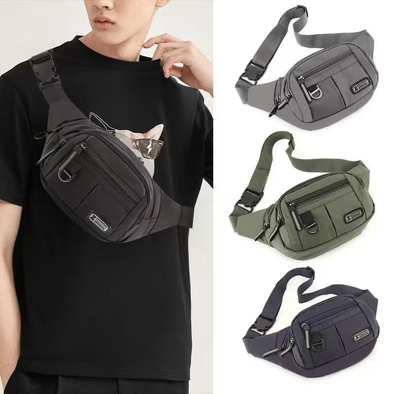 Pochete unissex à prova d'água com vários bolsos. Adequada para uso diário, esportes e viagens. codigo:8253