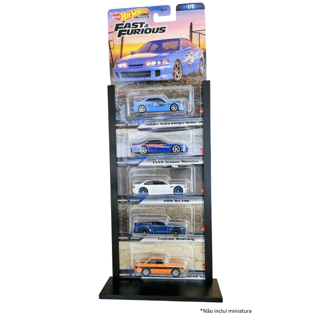 Hot Wheels Expositor Display Mesa 5 Blister Premium (para embalagens premium, não inclui miniatura)