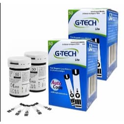 KIT 100 TIRAS DE GLICOSE G TECH LITE PARA MEDIR GLICOSE