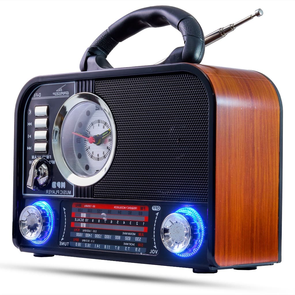 Rádio Retro Acabamento Luxo Premium Bluetooth Caixa de Som Antiga Vintage Am Fm Sw