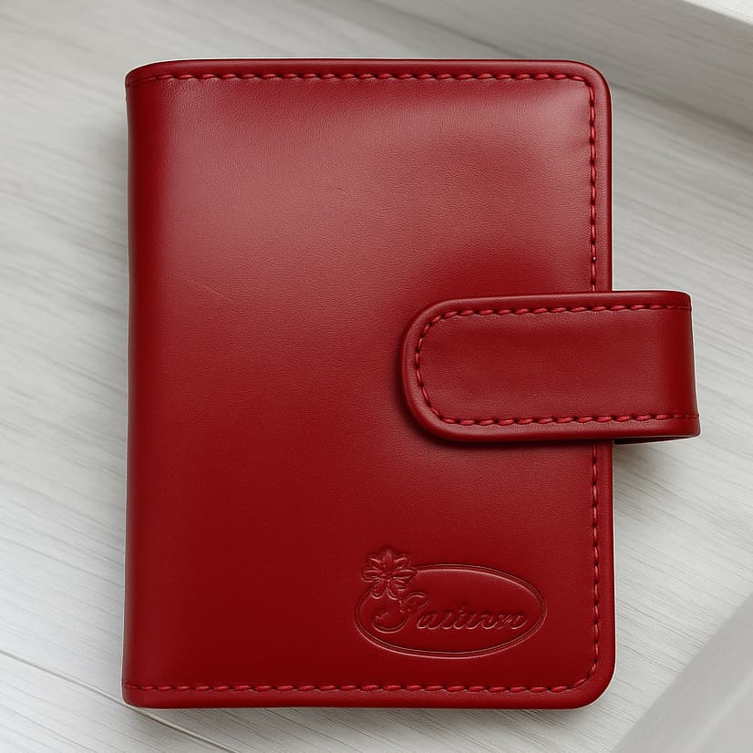 Carteira Feminina Couro Pequena Cabe no Bolso para Dinheiro, Cartões e CNH