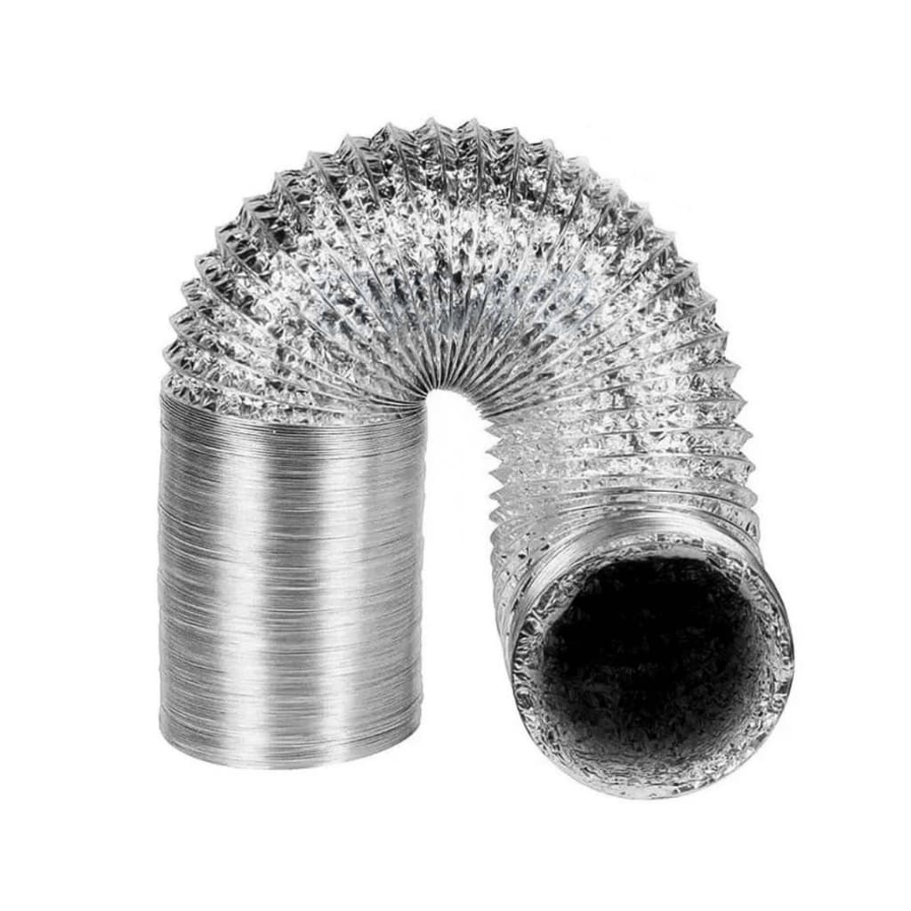 Duto Flexível Alumínio 2,5 Metros tamanhos Ventilação Exaustão Ar Condicionado Secadora Estufa Coifa