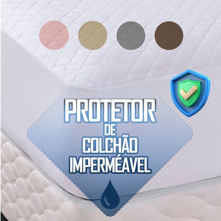 Protetor de Colchão Impermeável Capa de Colchão Matelado com Elástico -Solteiro -Casal Queen King