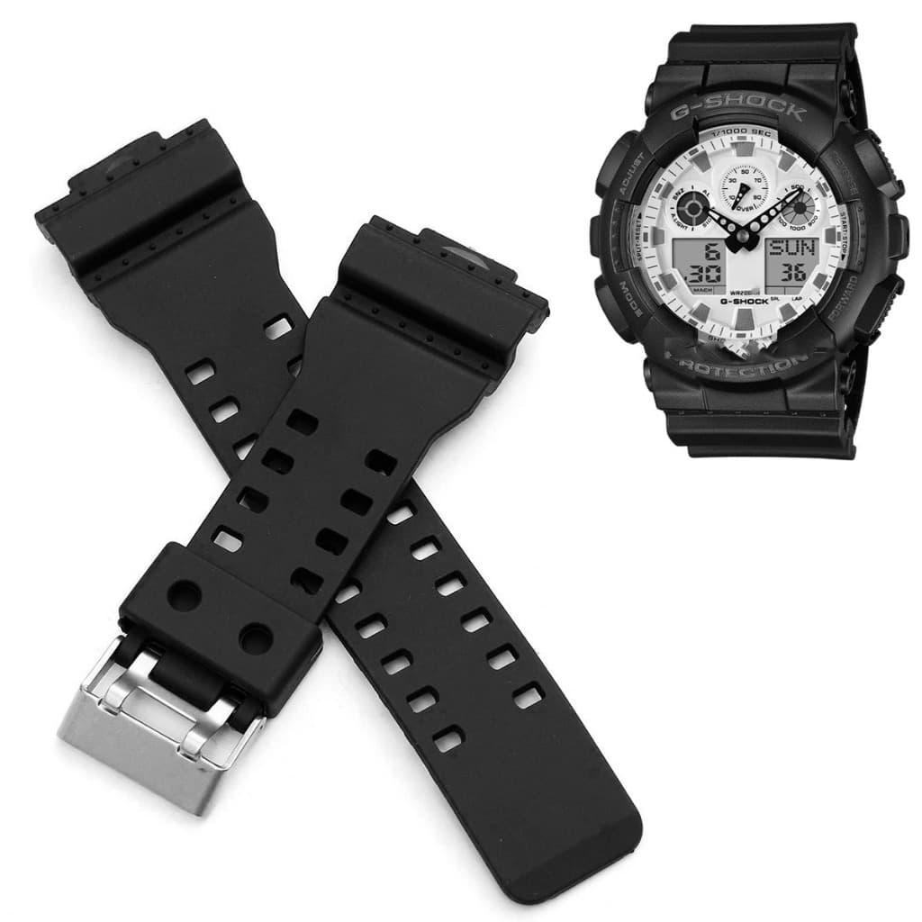 Pulseira Compatível com Relógio Casio G-shock + Fivela Ga-100 Ga-110 Ga-120 Ga-300 4 Cores