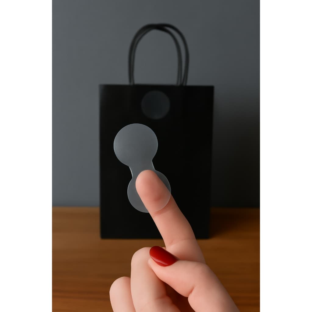 Kit de Etiquetas Adesivas Transparentes - Embalagem Personalizada e Sofisticada