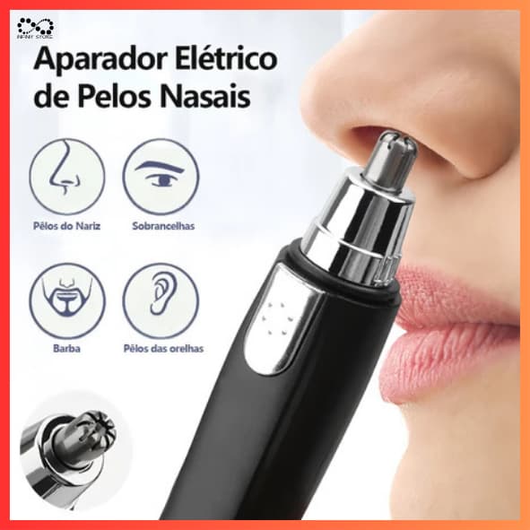 Kit 2 Mini Aparadores Elétricos Para Depilação Facial - Removedor Prático de Pelos Para Nariz e Orelhas