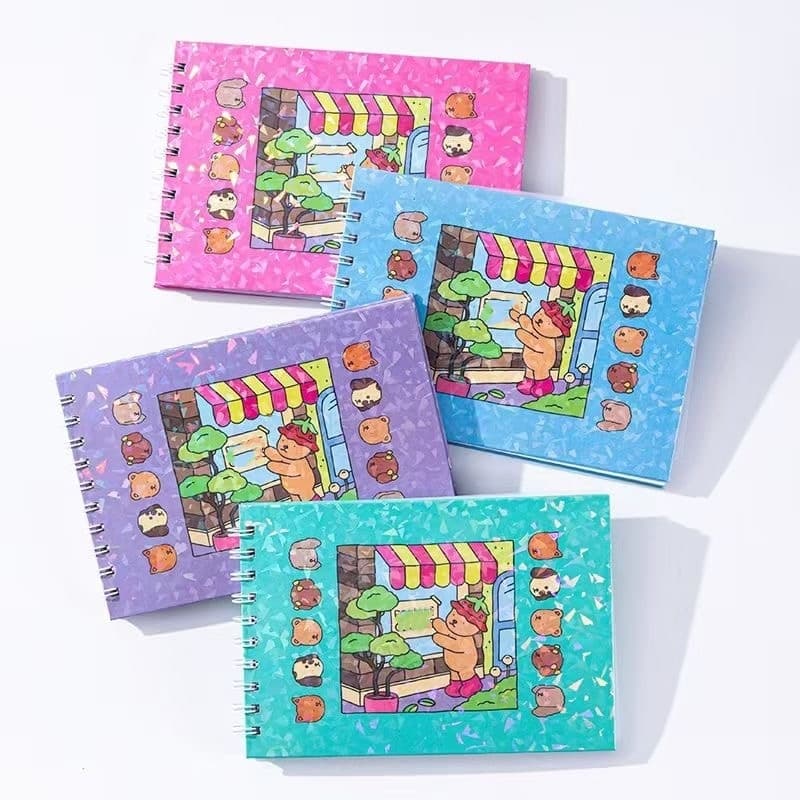 Livro de Colorir  50 Folhas Grossas Caderno de Desenho Pintura Ursinho Livrinho da Moda Ursinho