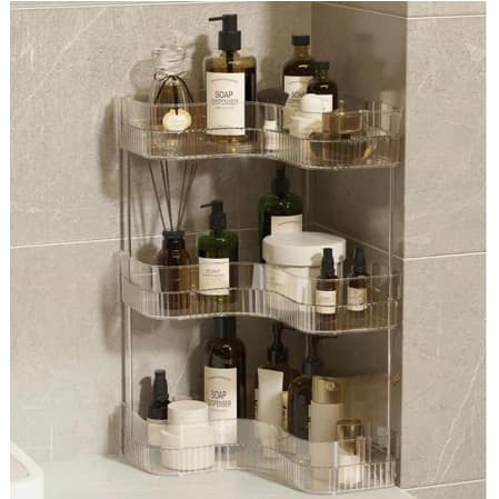 Suporte Organizador De Maquiagem Prateleira De Armazenamento Triangular Para Banheiro 3 MODELOS