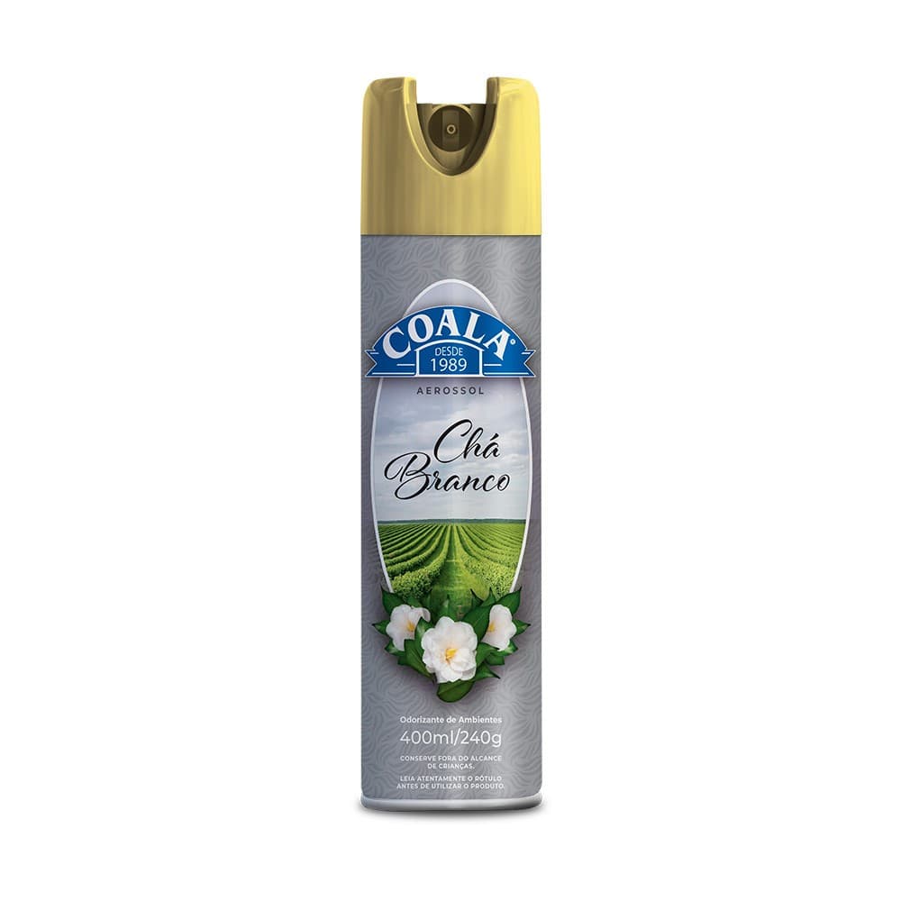 Odorizante Aerossol Coala Chá Branco 400 ml – Aroma Sofisticado/home