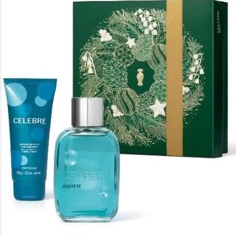 Kit Celebre Agora Masculino (2 Itens)Desodorante Colônia 100ml mais um Shower Gel 2 em 1 cabelos e corpo 100g.
