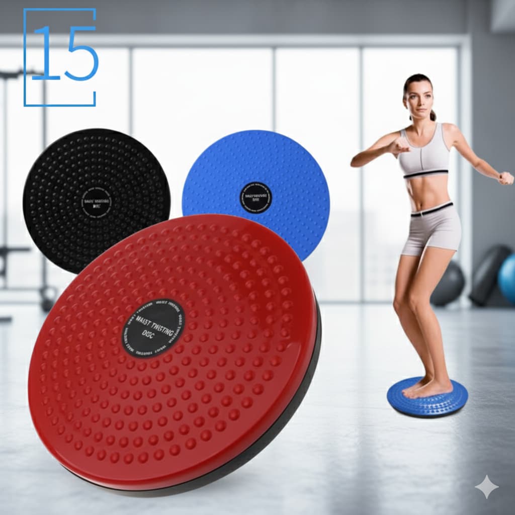 Disco de Torção Abdominal 360° Fitness – Aparelho para Afinar Cintura e Definir Abdômen Casa Treino