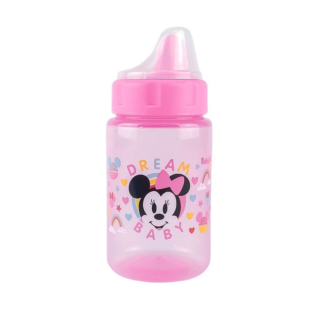 Copo De Transição Infantil Com Tampa Higiênica e Válvula Redutora de Pingos 340ml Minnie