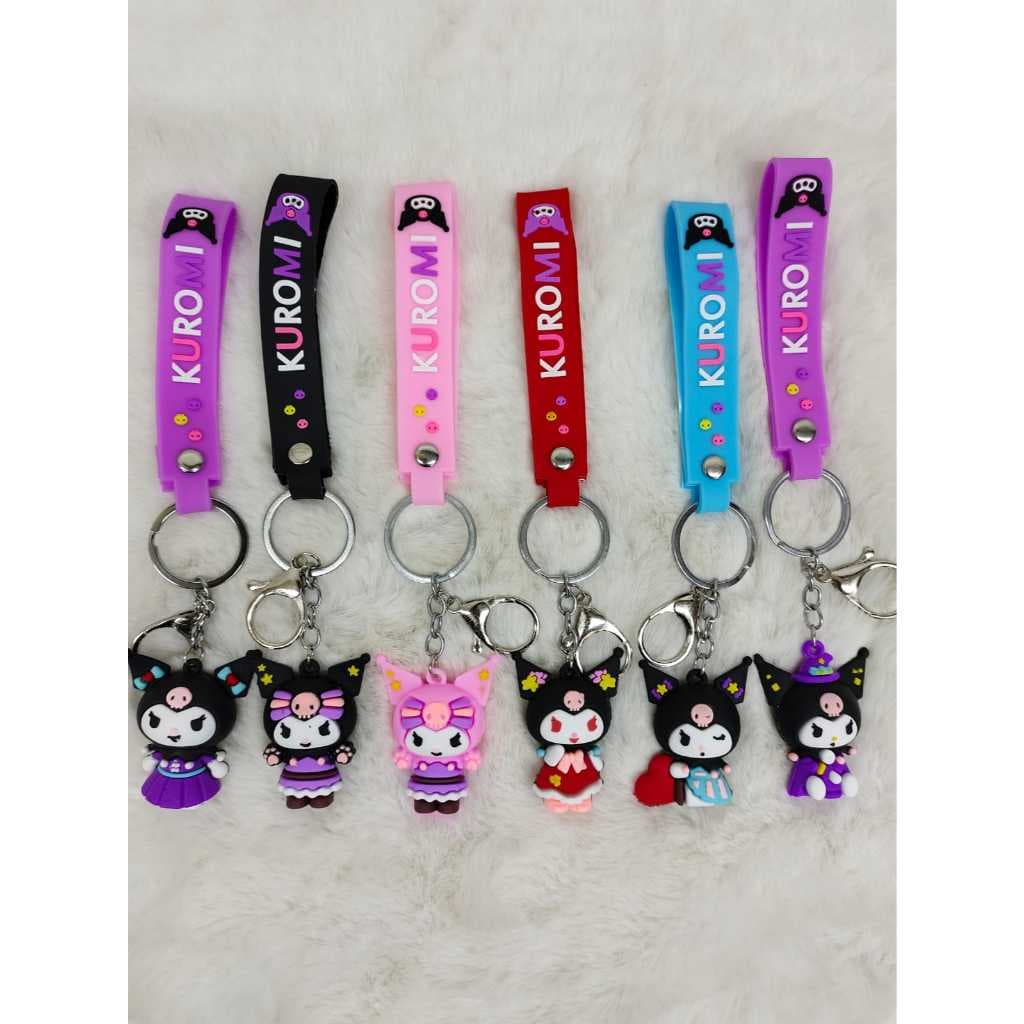 Chaveiro Kuromi com Pingente 3D + Alça Silicone | Fofo e Estiloso 2