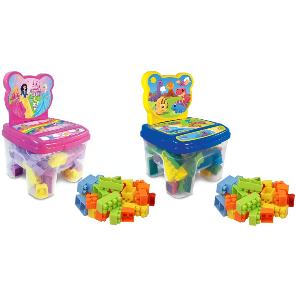 Cadeira Infantil Blocos De Montar Educativo 48 Peças Grande